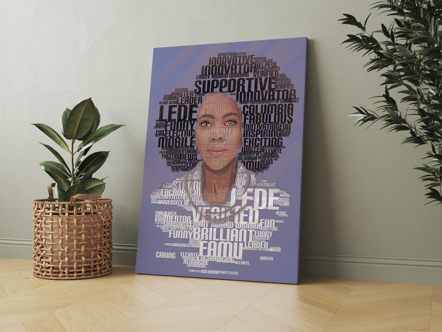 Custom gift for retirement, boss, colleague, him, her, loved one - Text art Portrait from words