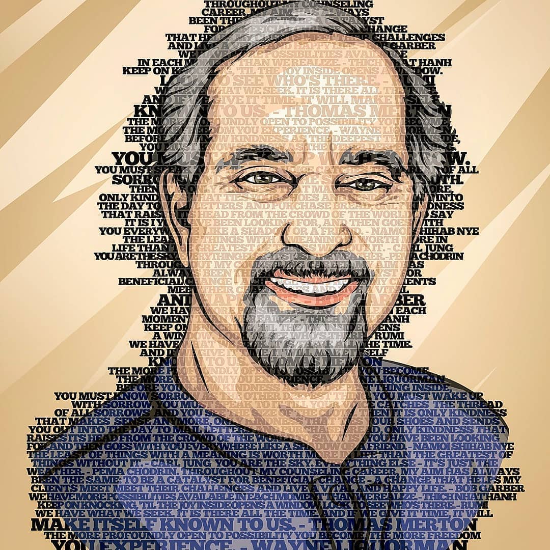 Custom gift for retirement, boss, colleague, him, her, loved one - Text art Portrait from words