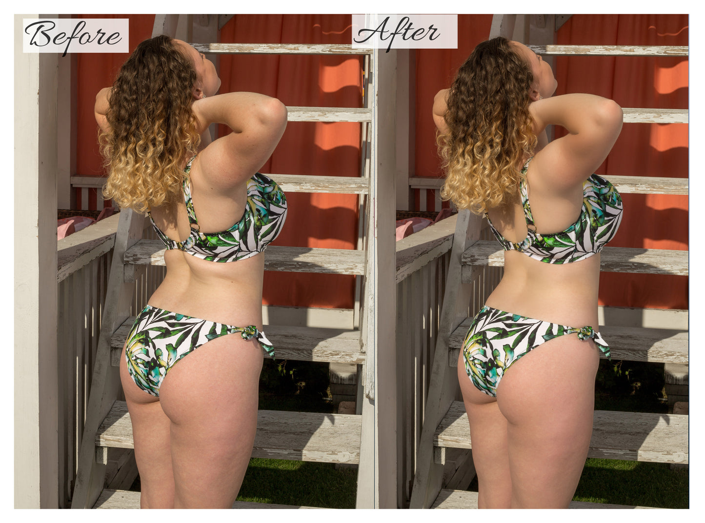 Body contouring, body uplift, body slimming, photo manipulation.