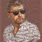 Custom gift portrait from words - text art portrait from photo for birthday, retirement, boss, colleague, him, her