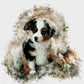 Portrait in a watercolor style for pets.