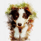 Portrait in a watercolor style for pets.